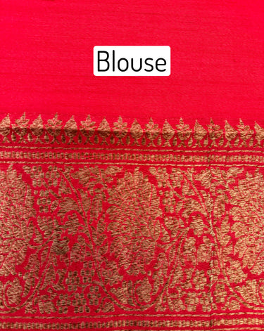 Lightweight Tussar Silk Saree | Antique Zari | Beige | Hand Brushed | Handwoven | Ships from California